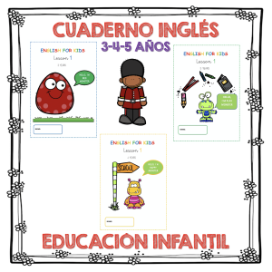 CUADERNO INGLÉS INFANTIL GLOBALIZADO Y CONTEXTUALIZADO 3-4-5 AÑOS