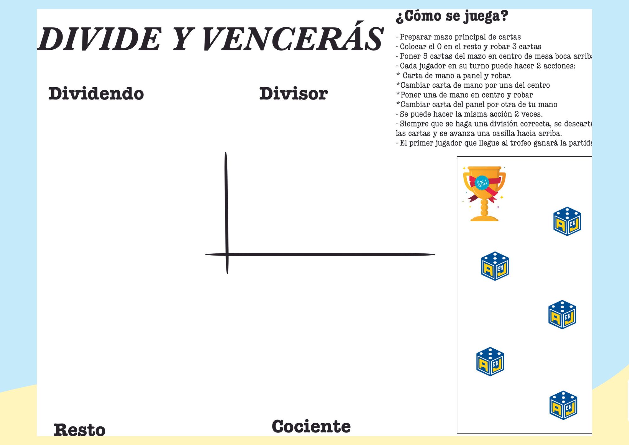 DIVIDE Y VENCERÁS: JUEGO PARA TRABAJAR LAS DIVISIONES - Imagen 3