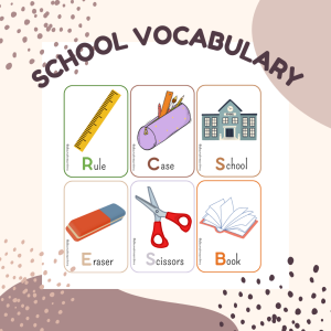 VOCABULARIO SCHOOL INGLÉS