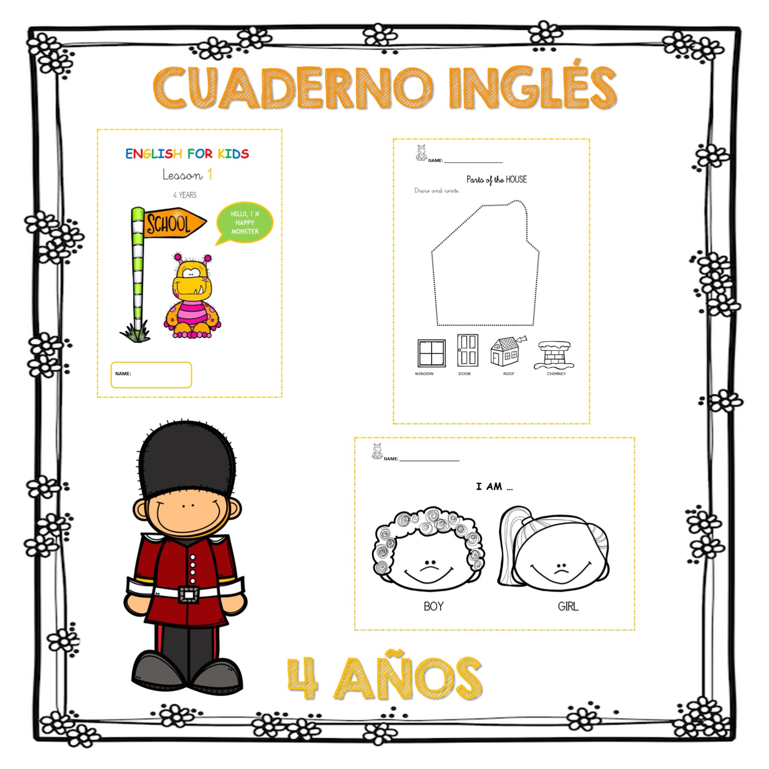 CUADERNO INGLÉS INFANTIL GLOBALIZADO Y CONTEXTUALIZADO 3-4-5 AÑOS - Imagen 4