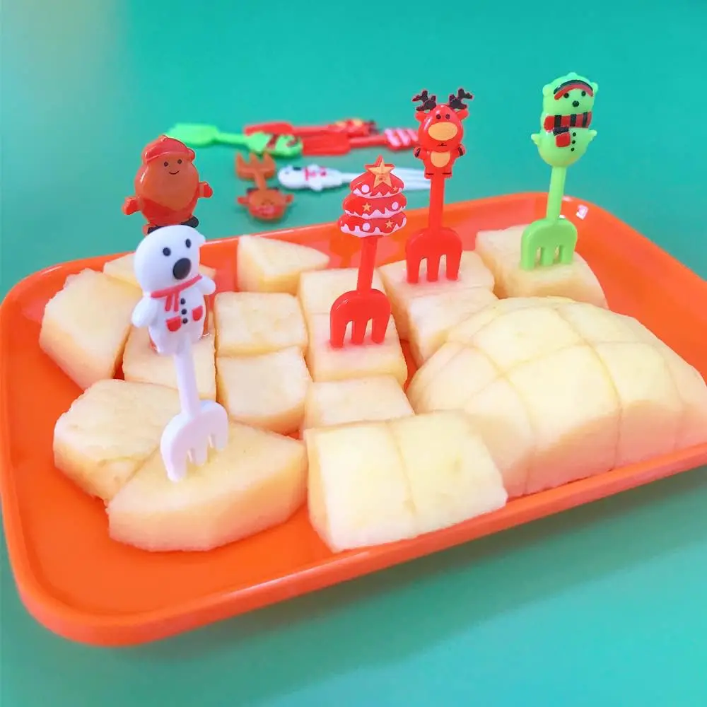 Mini Tenedores santa en Navidad set x10 - Imagen 3