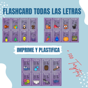 500 FLASH CARDS TARJETAS DE TODAS LAS LETRAS (100 vocales +400 consonantes)
