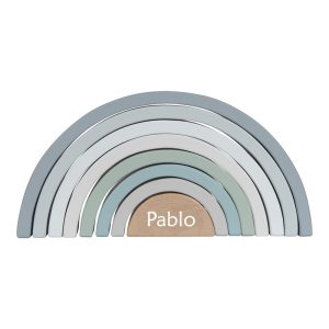 Arcoiris Madera Apilable Azul