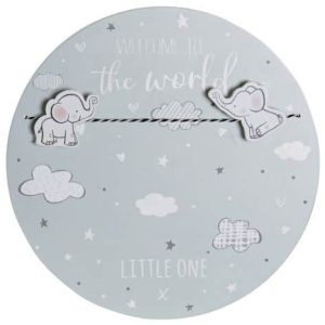 Portafotos con pinzas para recién nacido Elefantes