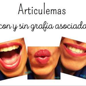 Articulemas con y sin grafemas asociados.