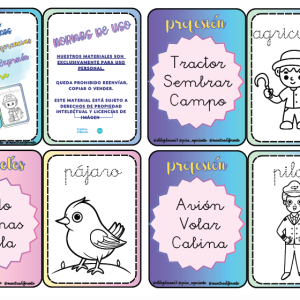 Tarjetas de comprensión aprender jugando