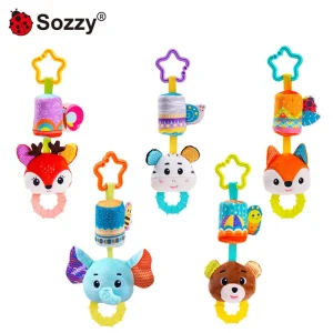 Colgador Felpa Sensorial con Mordedor y Cascabel Sozzy