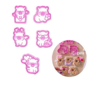 Cortador 3D Set x 05 (Love Capybara)