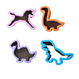 Cortadores acero set x04 (Dinos y Unicornio)