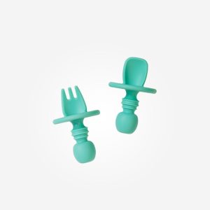 Cubiertos Aprendizaje Antiahogo Verde