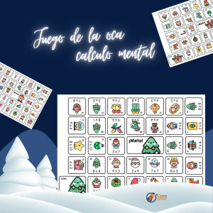 Juego de la oca cálculo mental Navidad