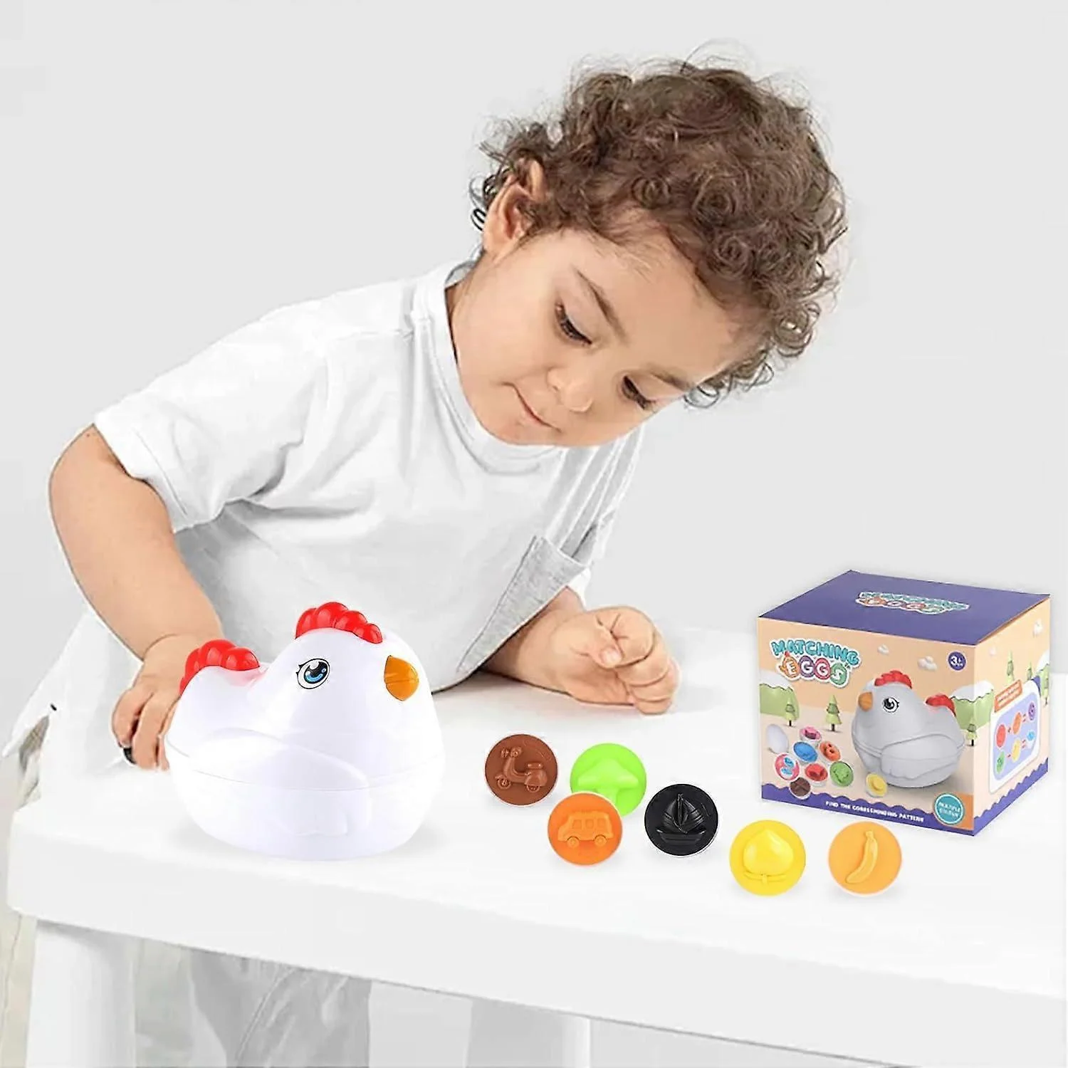 Gallinita Didáctica con 12 huevos de asociación (Frutas) - Imagen 2