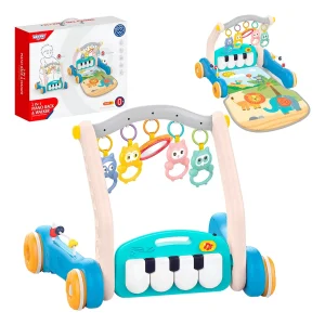 Gimnasio Caminador con Piano Musical 2 en 1 (Safari)