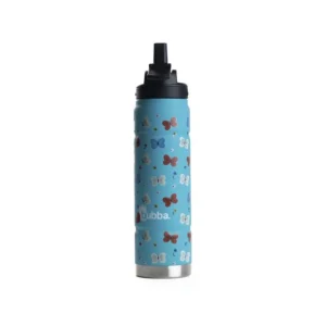 Hoppy Celeste con Pajita Diseño de Mariposas Bubba – 21207