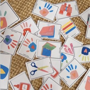 TARJETAS PATRÓN MANO COLOR. DIRECCIÓN