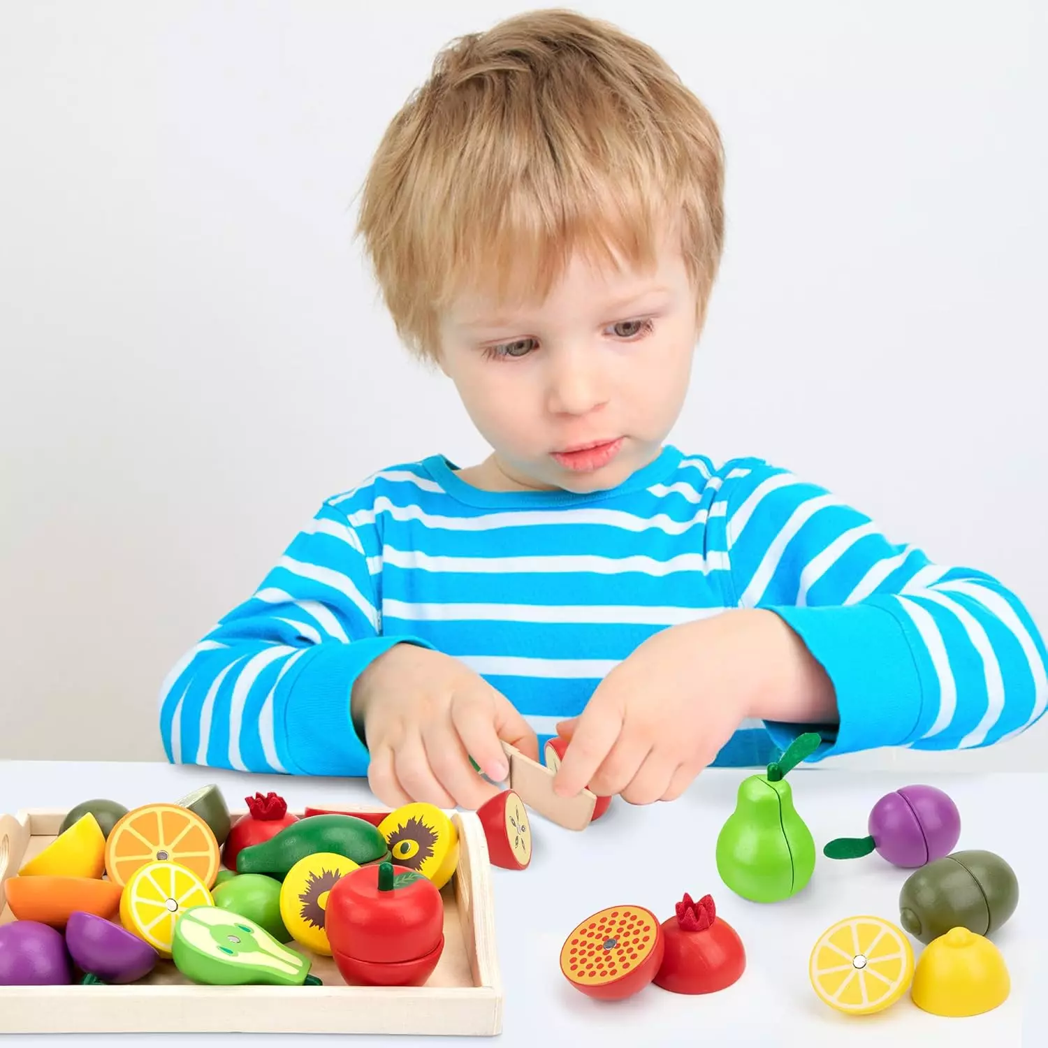 Juego Frutas de Madera Montessori Imantado - Imagen 2