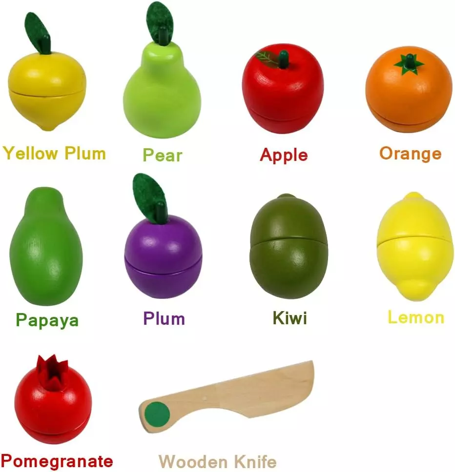 Juego Frutas de Madera Montessori Imantado - Imagen 3