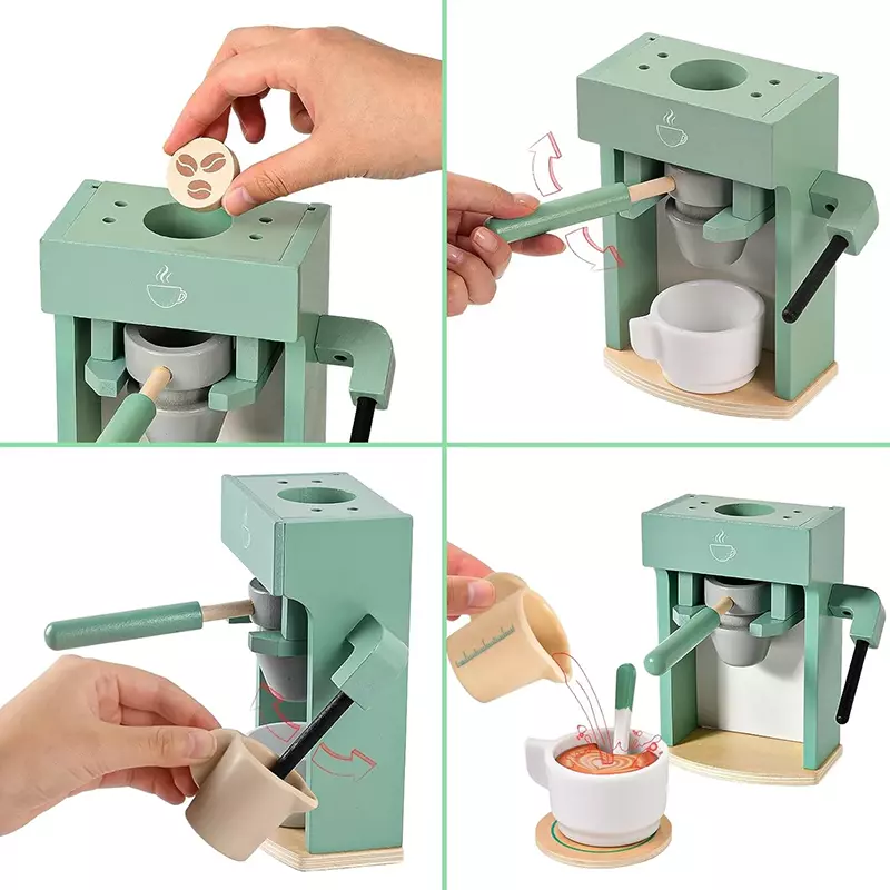 Juego Mi Primera Cafetería y Postres de Madera 2 en 1 - Imagen 3