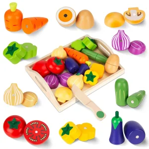 Juego Verduras de Madera Montessori Imantado