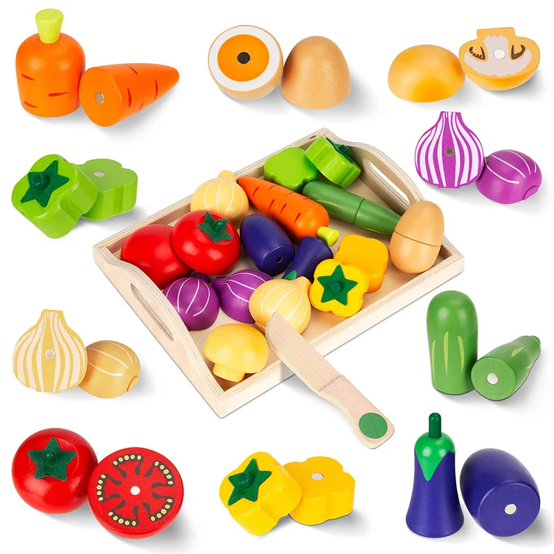 Juego Verduras de Madera Montessori Imantado