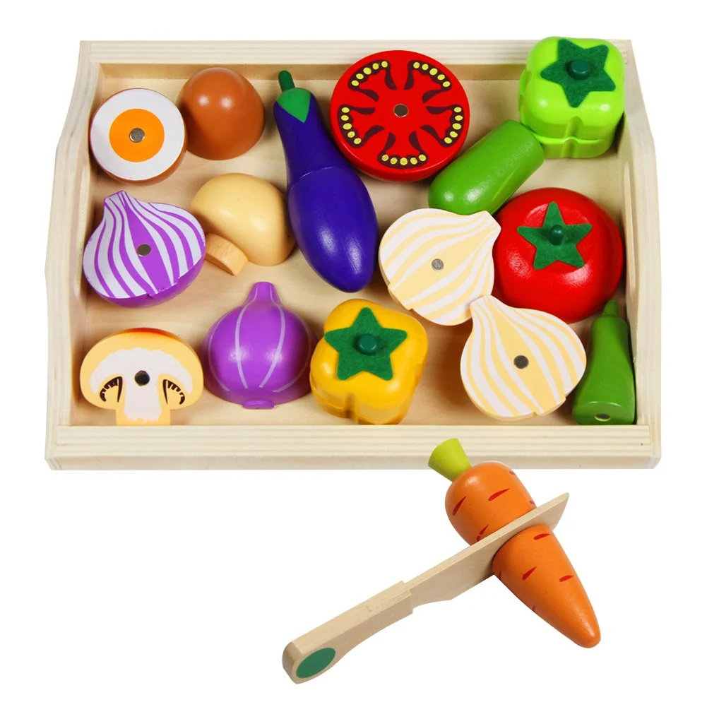 Juego Verduras de Madera Montessori Imantado - Imagen 2