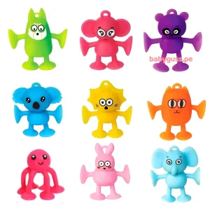 Set de Juguetes Mostritos Con Ventosa 9 pcs