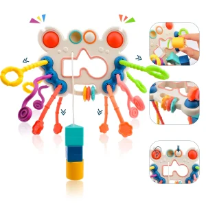 Juguete de Tiras de Silicona Sensorial 5 en 1 Cangrejito