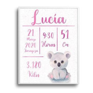 Cuadro Natalicio Bebé Koala