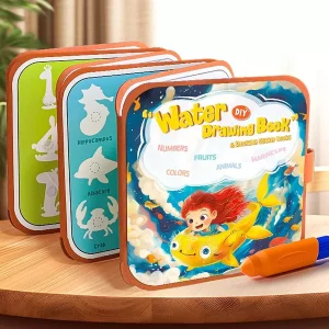 Libro Mágico de Agua 2 en 1 con Pegatinas Reutilizables