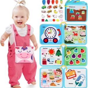 Libro Portatil de actividades Montessori Unicornio