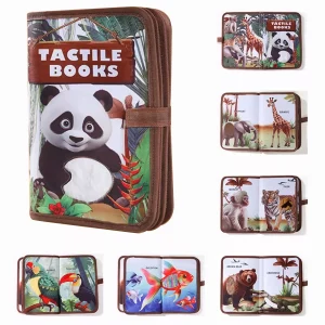 Libro Sensorial de Texturas Animales Salvajes