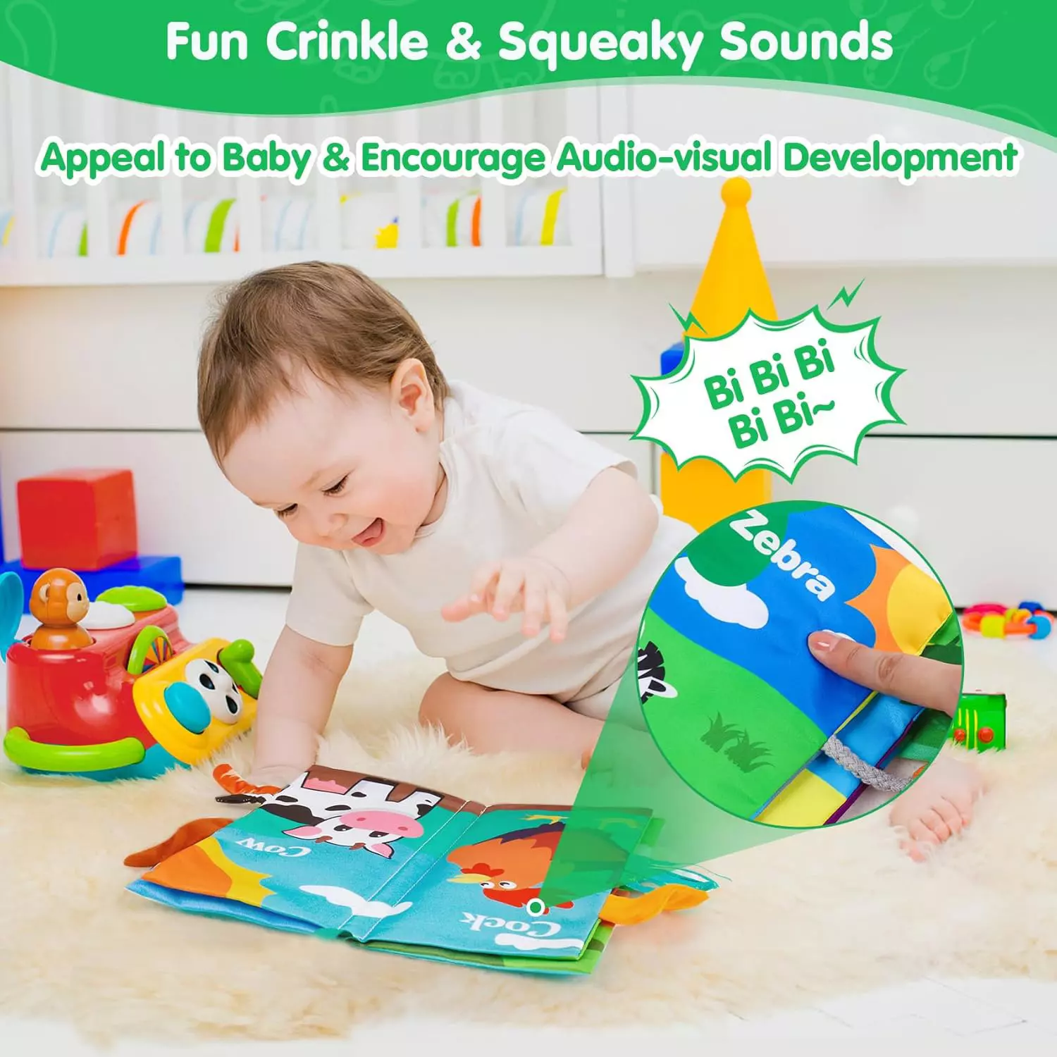 Libro sensorial Animales con Mordedor - Imagen 2