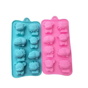 Molde silicona mini gomitas león y amigos