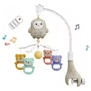 Móvil Cuna 360° Búhito con Control