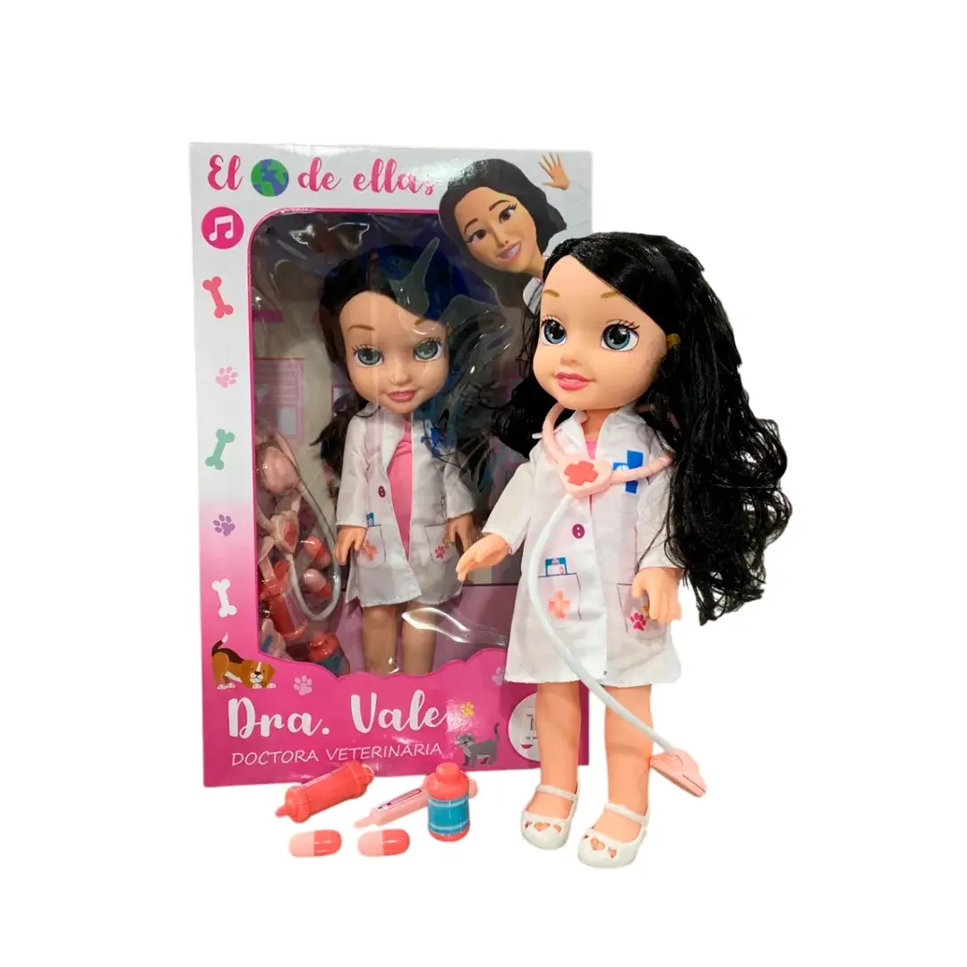 Muñeca Dra. Vale Veterinaria con Accesorios – 24512 - Imagen 2