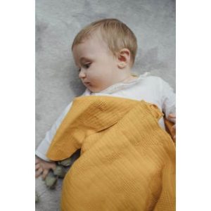 Muselina Waffel Estrellas Ocre