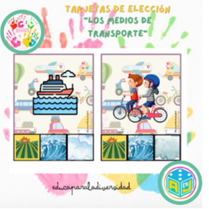TARJETAS DE ELECCIÓN «LOS MEDIOS DE TRANSPORTE»