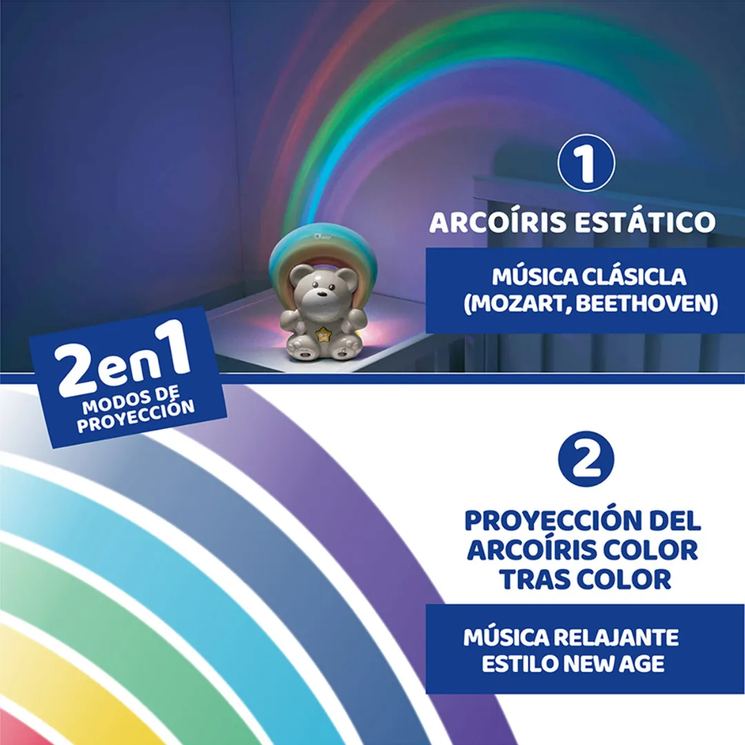 Oso Arcoíris Proyector Musical con Luces y Sonidos – 5396 - Imagen 4