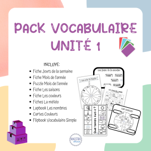 PACK VOCABULAIRE UNITÉ 1