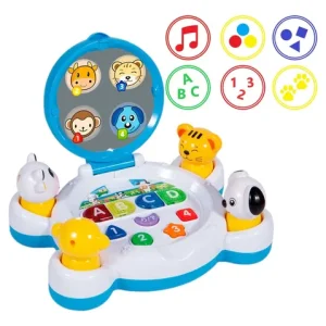 Piano de Aprendizaje Musical con Espejo Animal Party