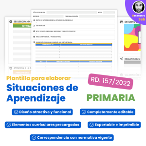 Plantilla para Situación de Aprendizaje RD 157/2022 Primaria