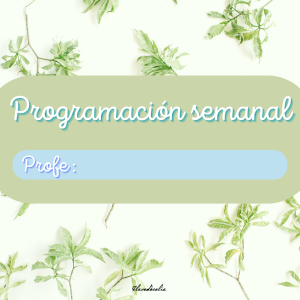 Planificador semanal «Verde Paraíso»