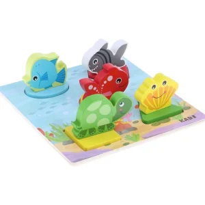 Rompecabezas Montessori de Madera – Figuras 3D