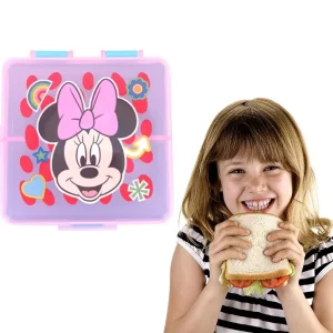 Sandwichera Minnie Cuadrado 3 Compartimentos