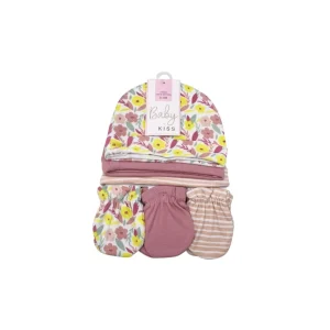Set de 3 Gorras y Manoplas para Nenas – 5604
