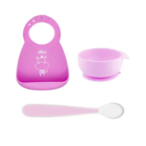 Set de Alimentación Rosa de Silicona – Chicco – 18906