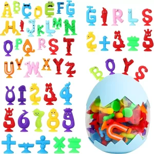 Set de Juguetes con Ventosa – Letras y Números
