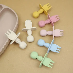 Set de Mini Cubiertos con Tope Baby Happy