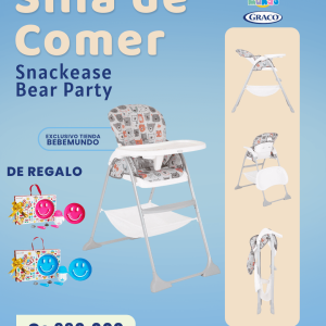Silla de comer Compacta Snackease Bear Party Graco