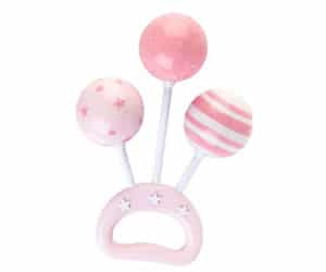 Sonajero bolas y campanas Rosa